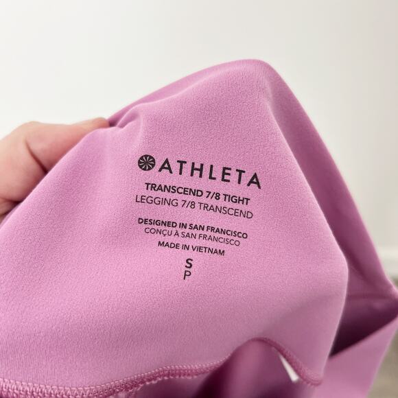 [Athleta] Purple Lilac High Rise Transcend 7/8 Tight Leggings Workout Sz Small S - Picture 12 of 12